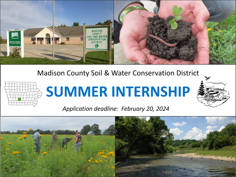 2024 Summer Internship Madison County Soil & Water Conservation District
